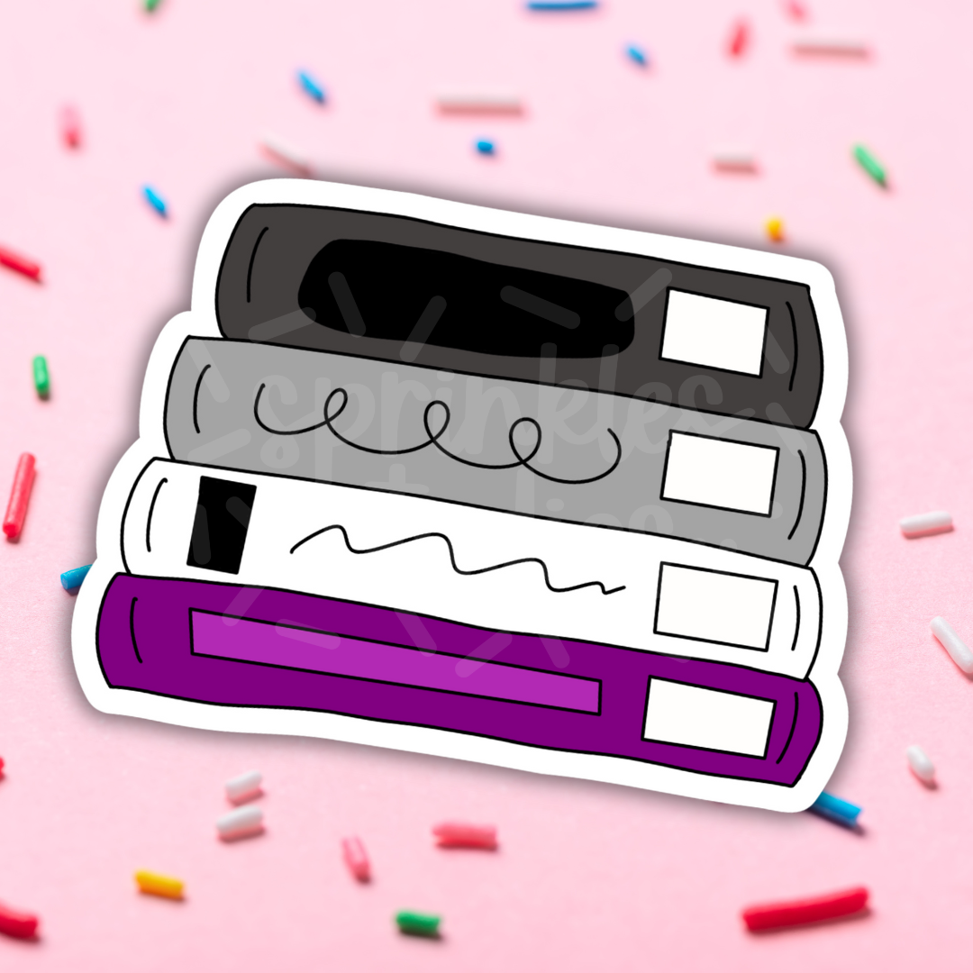 Pride Book Stack Vinyl Stickers