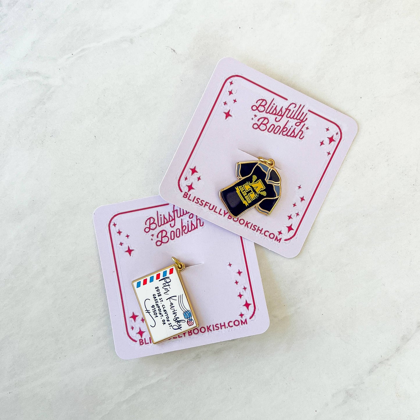 To All the Boys I've Loved Before Bookish Jewelry Charm Set