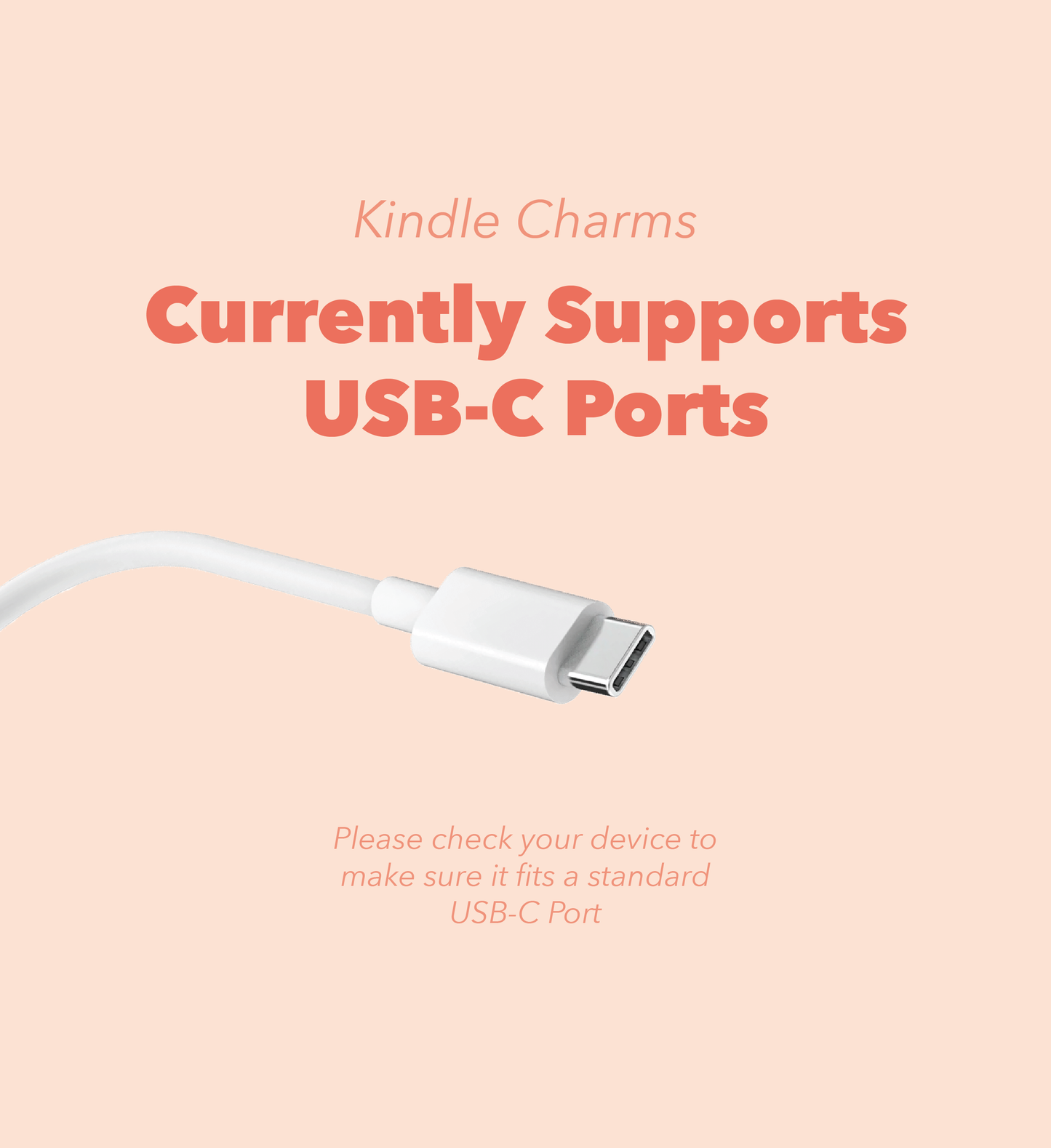 Pink Bow Kindle Charm USB C