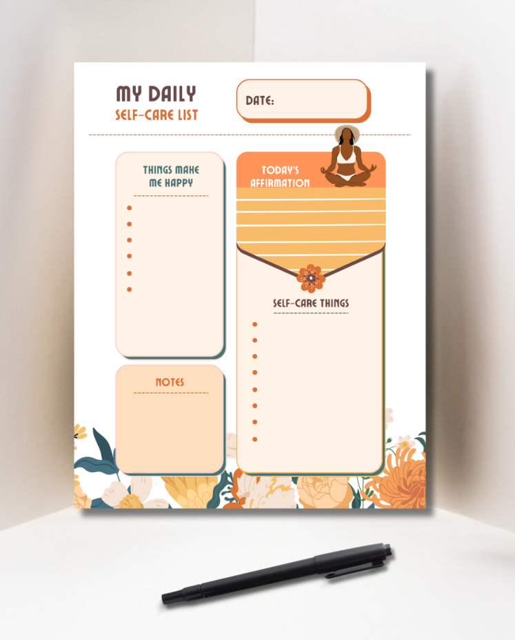 My Daily Self Care List