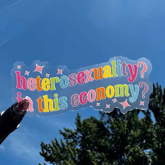 Heterosexuality? Clear Vinyl Sticker