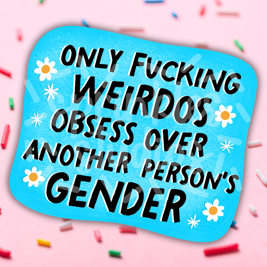 Obsessed With Gender Vinyl Sticker