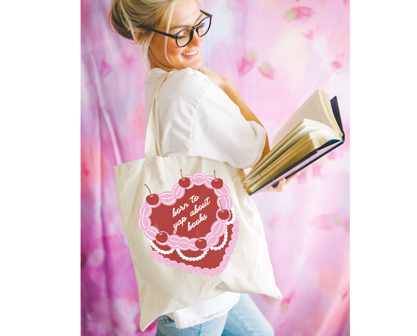 Born to Yap Tote Bags | Bookish Gift for Valentine's Day