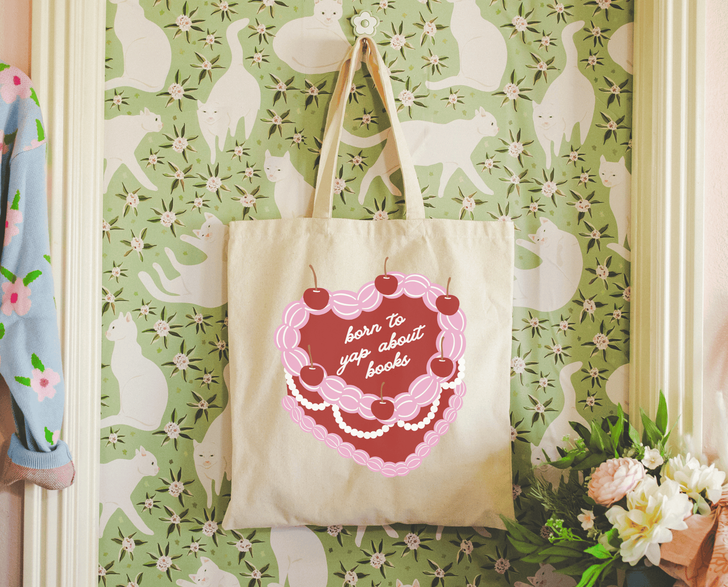 Born to Yap Tote Bags | Bookish Gift for Valentine's Day